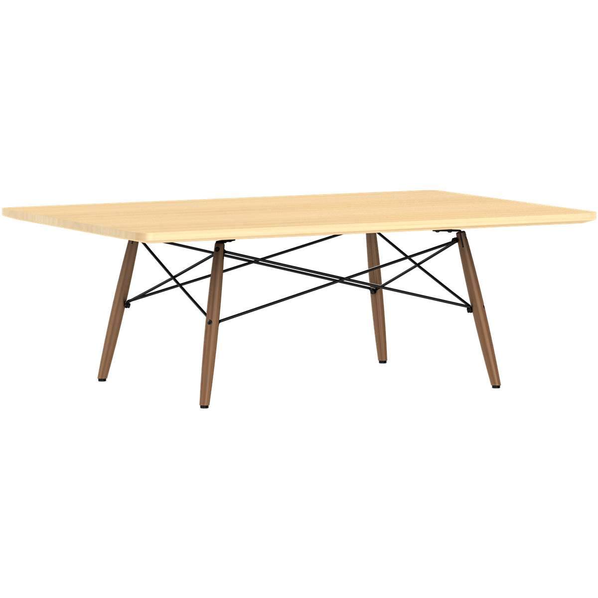 Eames Rectangular Dowel Leg Coffee Table Coffee Tables herman miller White Ash Walnut +$30.00 Black