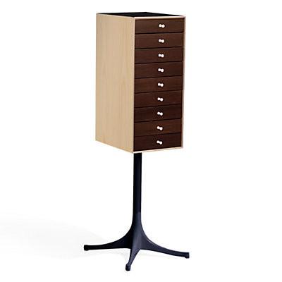 Nelson Miniature Chest 9 Drawer With Pedestal storage herman miller White Ash and Walnut +$120.00 Black Studio White