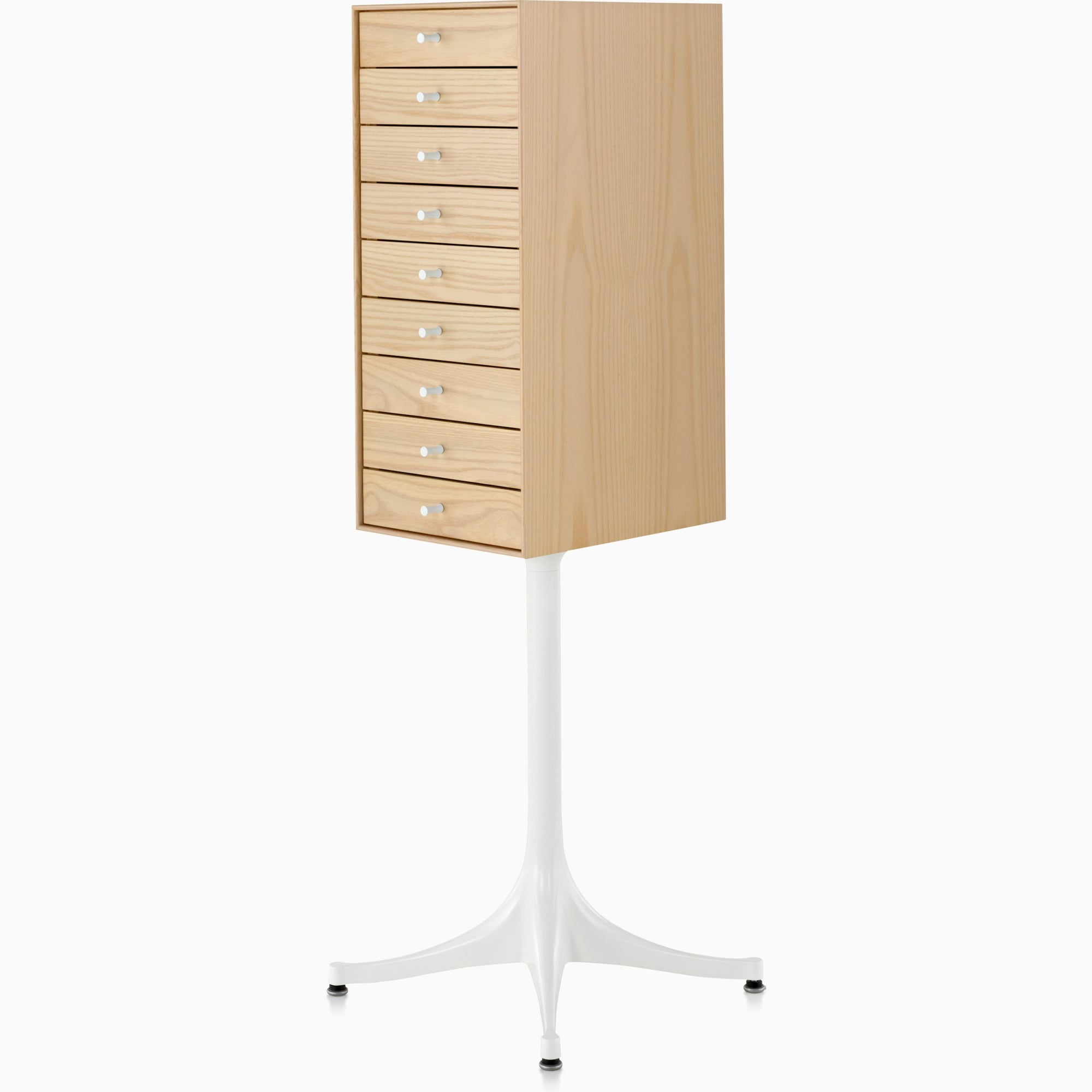 Nelson Miniature Chest 9 Drawer With Pedestal storage herman miller White Ash +$120.00 Studio White Studio White