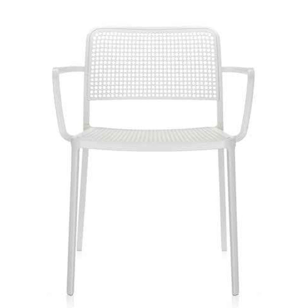 Audrey Armchair Side/Dining Kartell White Painted Frame/White Seat & Back 