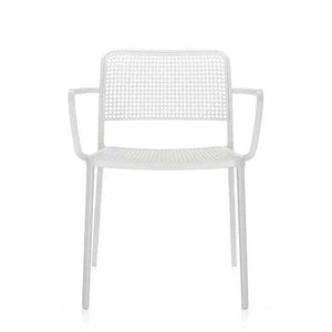 Audrey Armchair Side/Dining Kartell White Painted Frame/White Seat & Back 