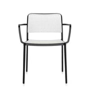 Audrey Armchair Side/Dining Kartell Black Painted Frame/White Seat & Back 