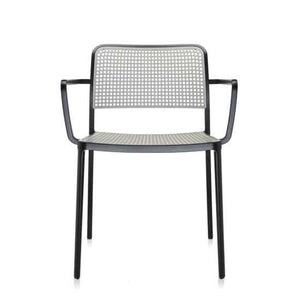 Audrey Armchair Side/Dining Kartell Black Painted Frame/Light Grey Seat & Back 