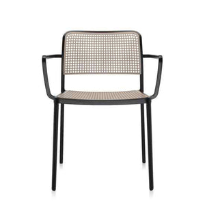 Audrey Armchair Side/Dining Kartell Black Painted Frame/Sand Seat & Back 
