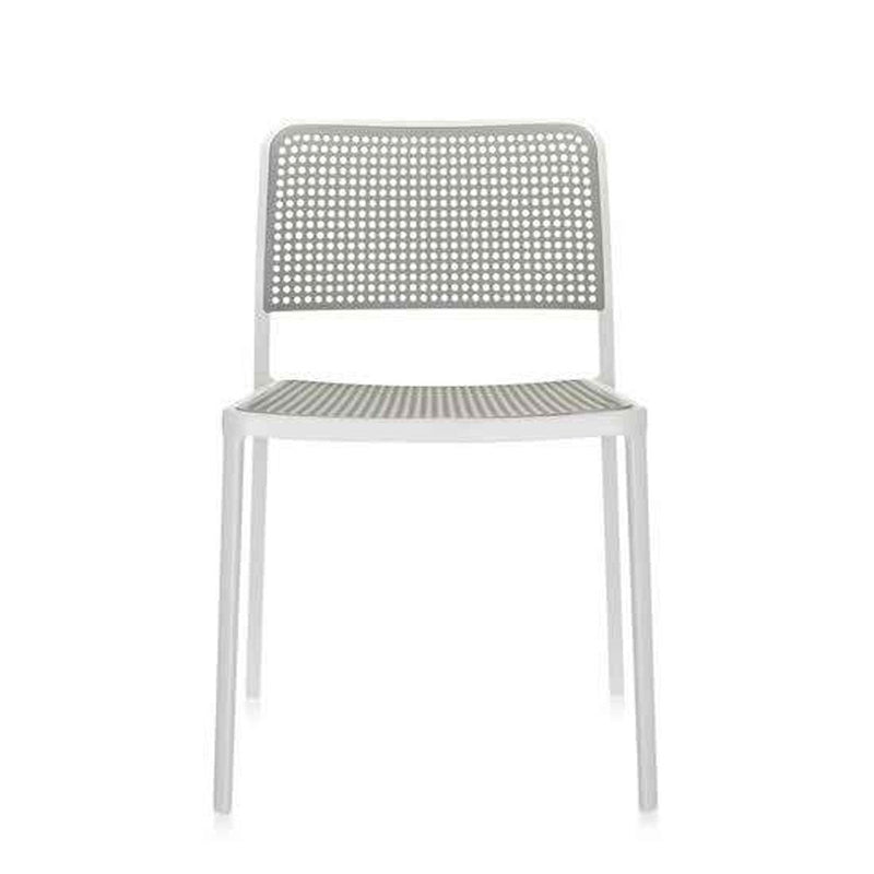Audrey Side Chair Side/Dining Kartell Painted Aluminum Frame - Light Grey Seat & Back 