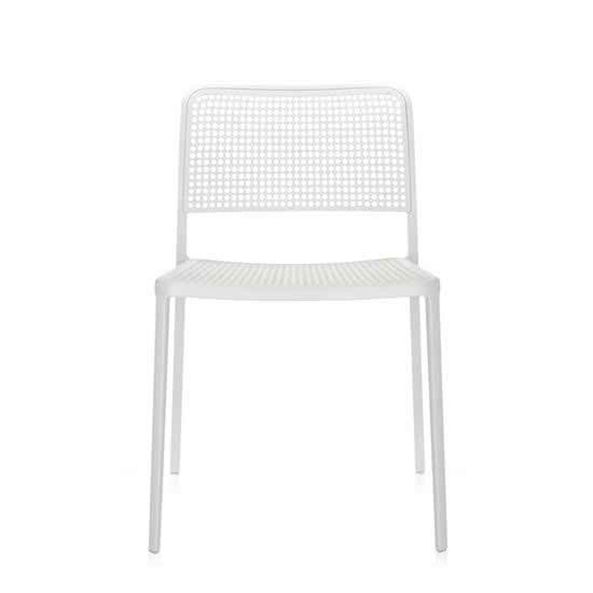 Audrey Side Chair Side/Dining Kartell White Painted Frame/White Seat & Back 