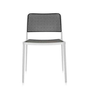 Audrey Side Chair Side/Dining Kartell White Painted Frame/Black Seat & Back 
