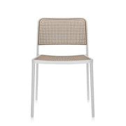 Audrey Side Chair Side/Dining Kartell White Painted Frame/Sand Seat & Back 