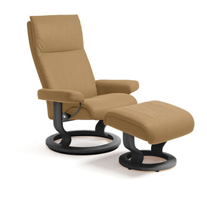 Aura Chair and Ottoman With Classic Base Office Chair Stressless 