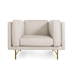 Bank Lounge Chair lounge chair BluDot Sanford Linen Brass 