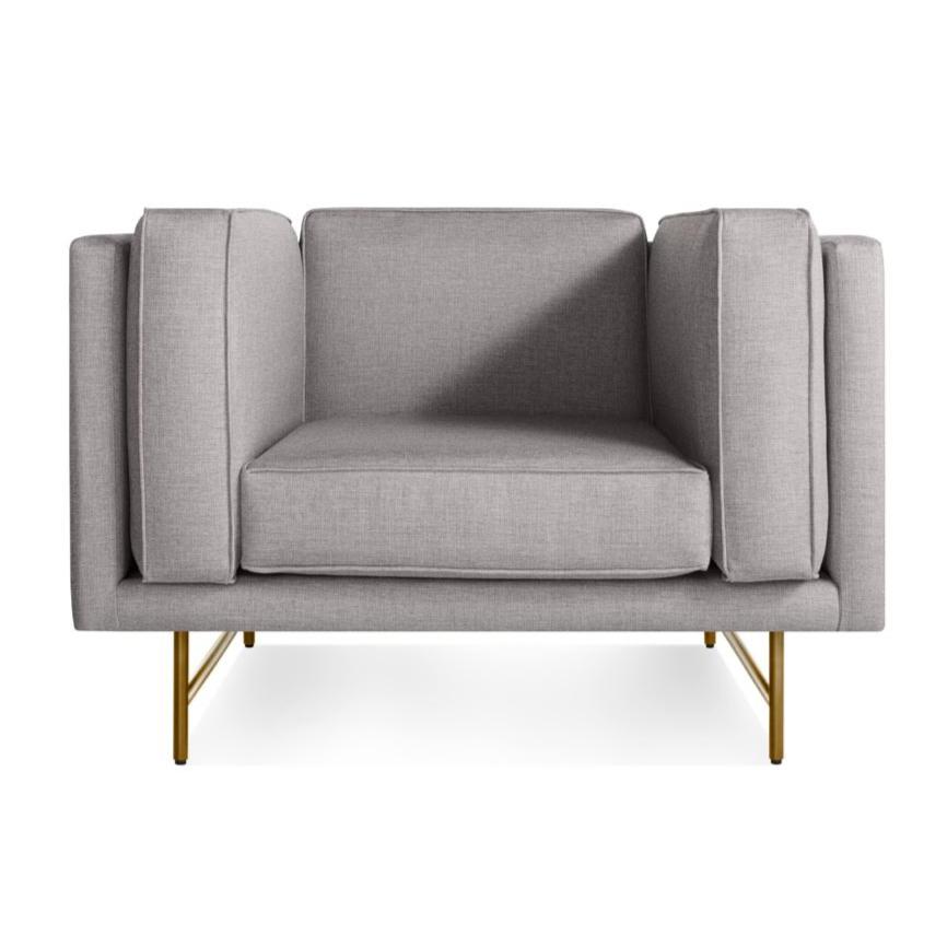 Bank Lounge Chair lounge chair BluDot Vern Grey Brass 