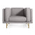 Bank Lounge Chair lounge chair BluDot Vern Grey Brass 