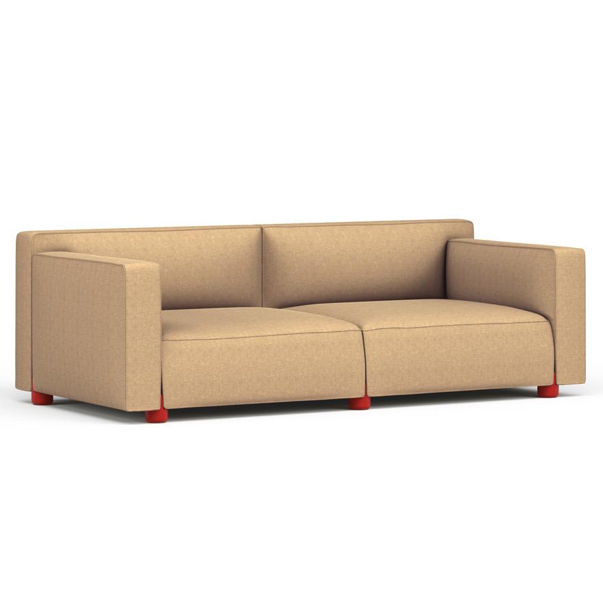 Barber & Osgerby Three-Seater Sofa Sofa Knoll Red Hourglass - Flax 