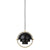 Multi-Lite Pendant Light- Small hanging lamps Gubi Brass Base/Black Semi Matt 