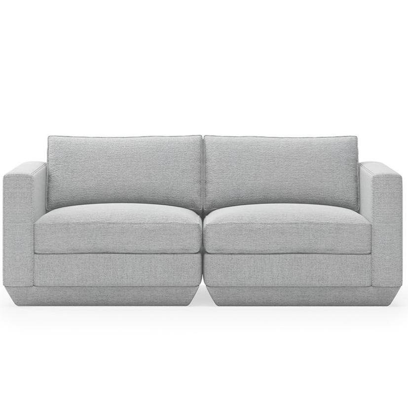 Podium 2PC Sofa Sofa Gus Modern Bayview Silver 