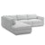 Podium 4PC Lounge Sectional A Sofa Gus Modern Bayview Silver Left Facing 