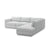 Podium 4PC Lounge Sectional A Sofa Gus Modern Bayview Silver Right Facing 