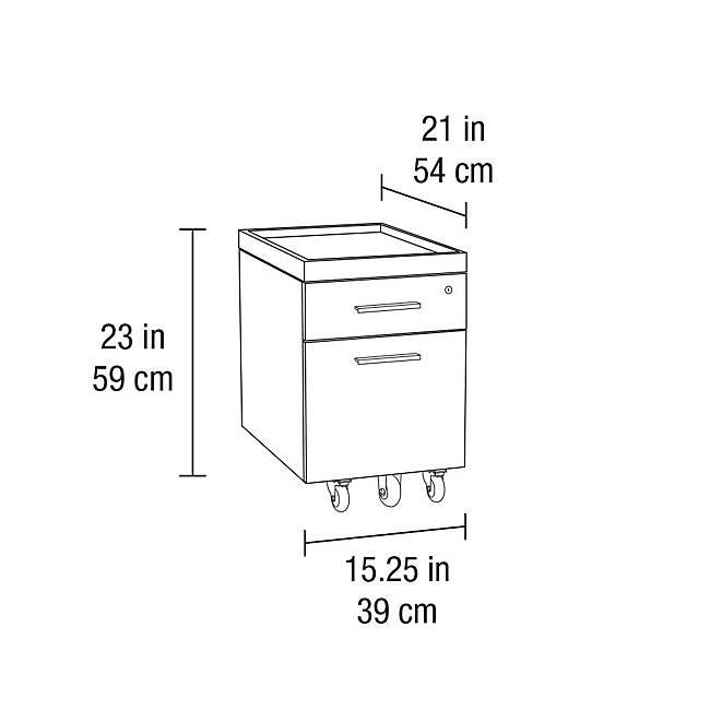 Centro Mobile File Pedestal 6407 storage BDI 