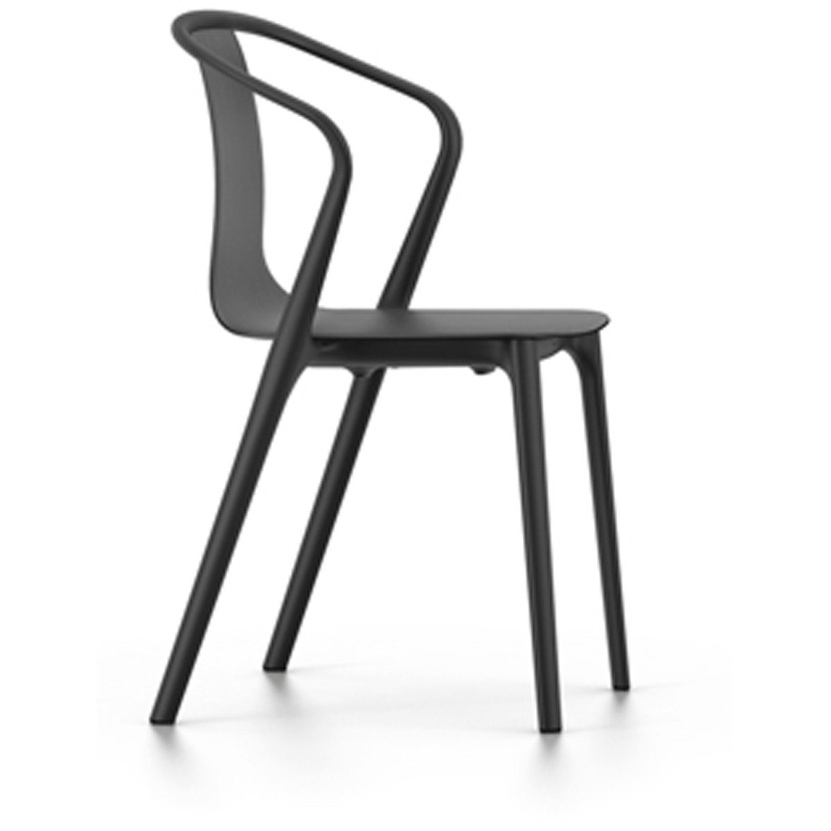 Belleville Armchair Wood Side/Dining Vitra Black ash 