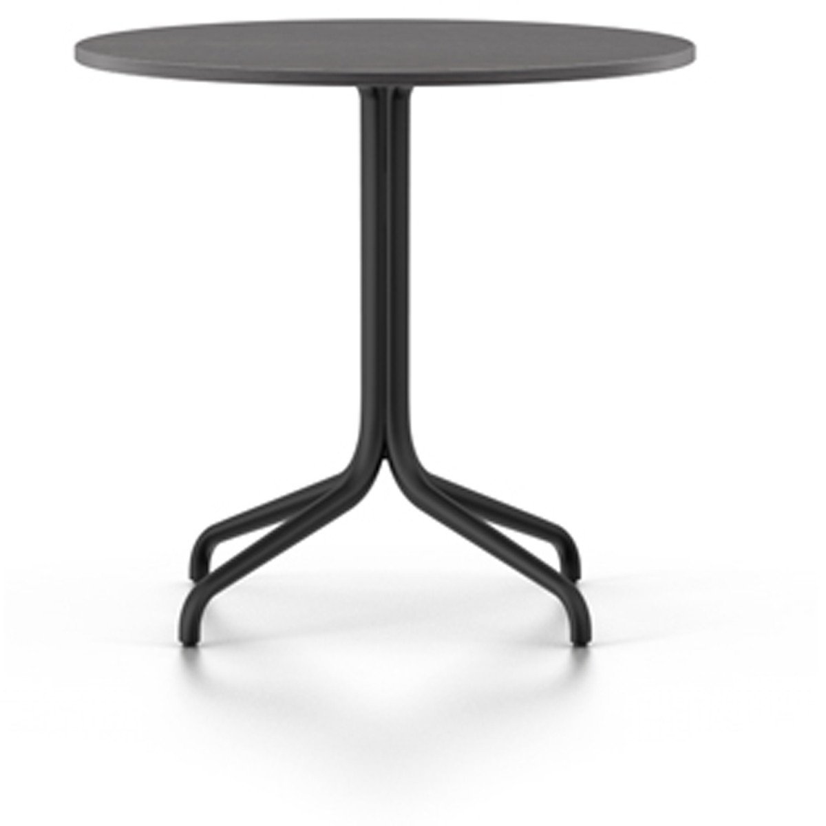 Belleville Round Table Dining Tables Vitra Veneer dark oak - Indoor 