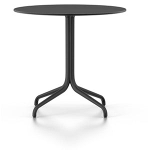 Belleville Round Table Dining Tables Vitra Solid Core Material Black - Outdoor 
