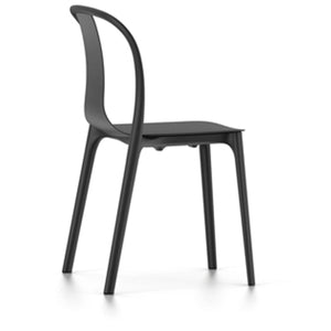 Belleville Side Chair Plastic Outdoors Vitra Deep black 
