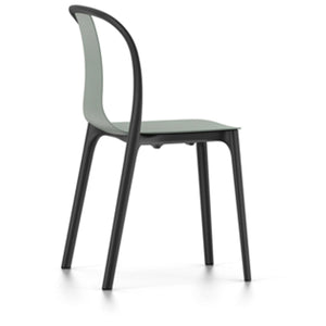 Belleville Side Chair Plastic Outdoors Vitra Moss grey 