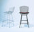 Bertoia Stool with Seat and Back Pad bar seating Knoll 