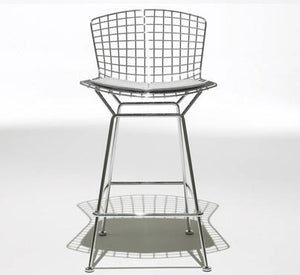 Bertoia Stool with Seat and Back Pad bar seating Knoll 