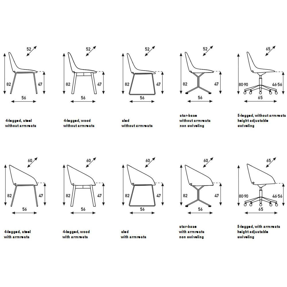 Beso 4 Leg Side Chair Chairs Artifort 