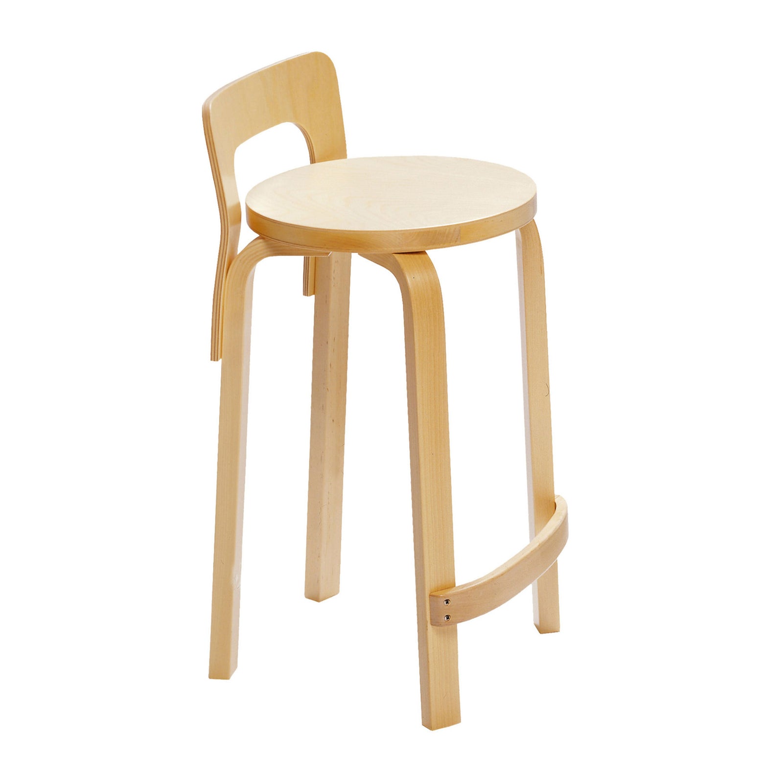 Stool High Chair K65 Stools Artek Natural Birch Veneer 