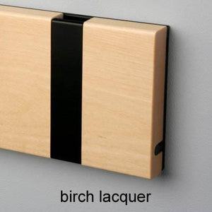 Knax Horizontal Wood Coat Hook by Loca birch lacquer
