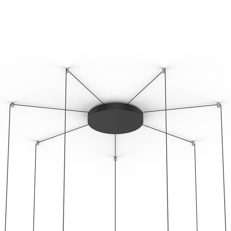 Bola Disc Multi-Light Canopy ceiling lights Pablo 12" (7-12 Lamps) - Black 