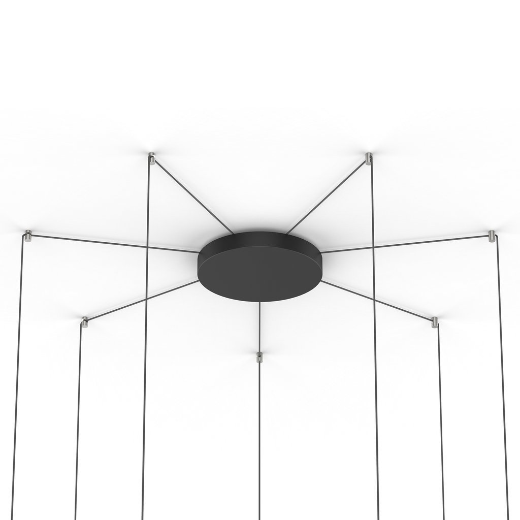 Bola Disc Multi-Light Canopy ceiling lights Pablo 12" (7-12 Lamps) - Black 