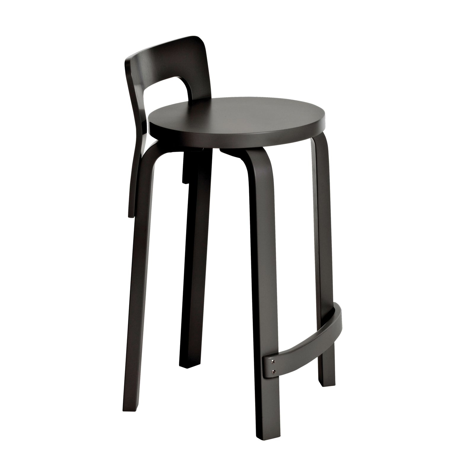 Stool High Chair K65 Stools Artek Lacquered All Black +$55.00 