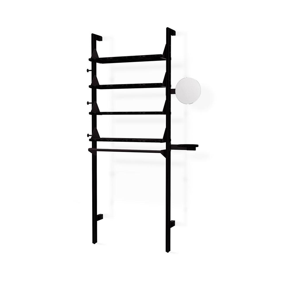 Branch-1 Display Unit Shelves Gus Modern Black Uprights / Black Brackets / Blonde Shelves 