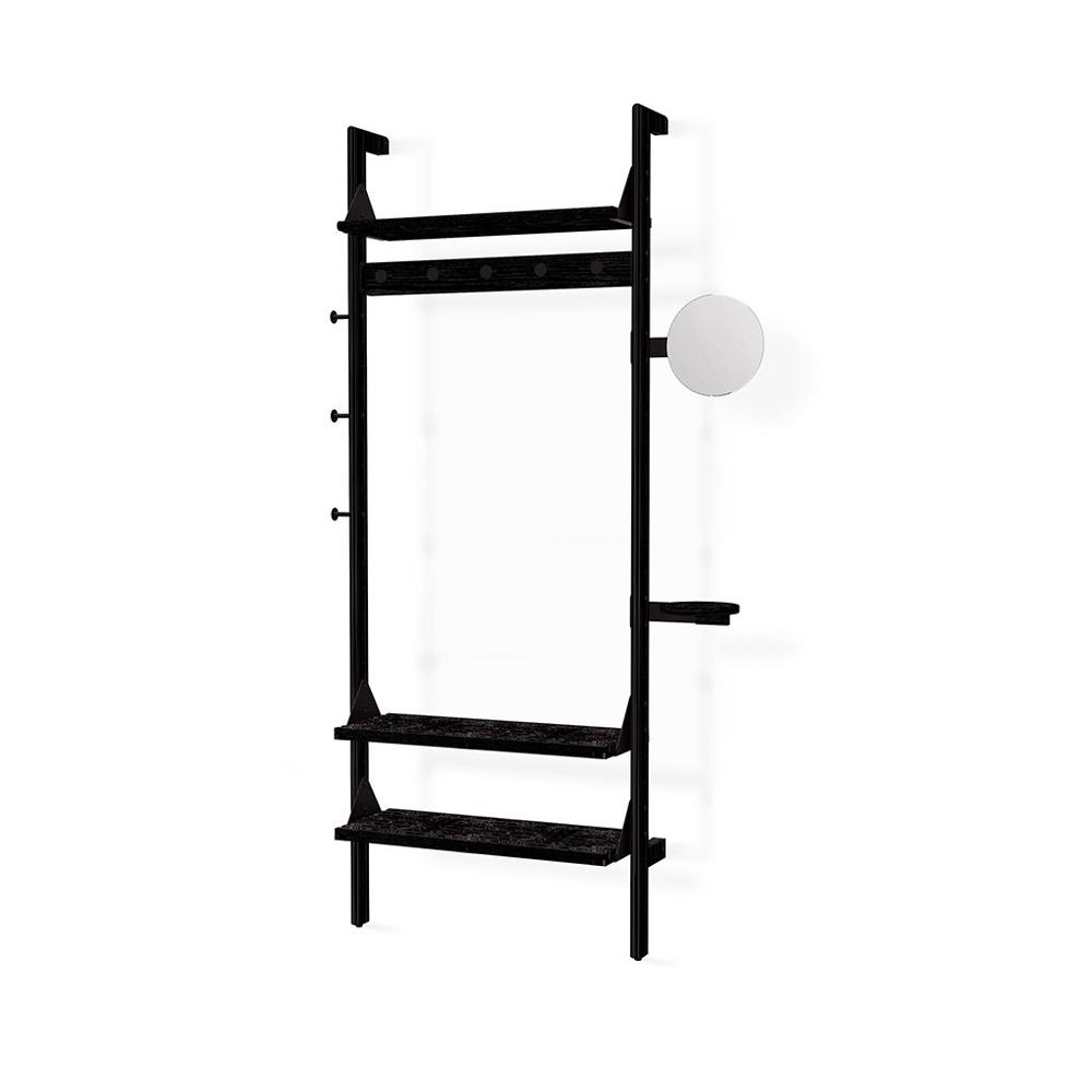 Branch-1 Entryway Unit Shelves Gus Modern Black Uprights / Black Brackets / Black Shevles 