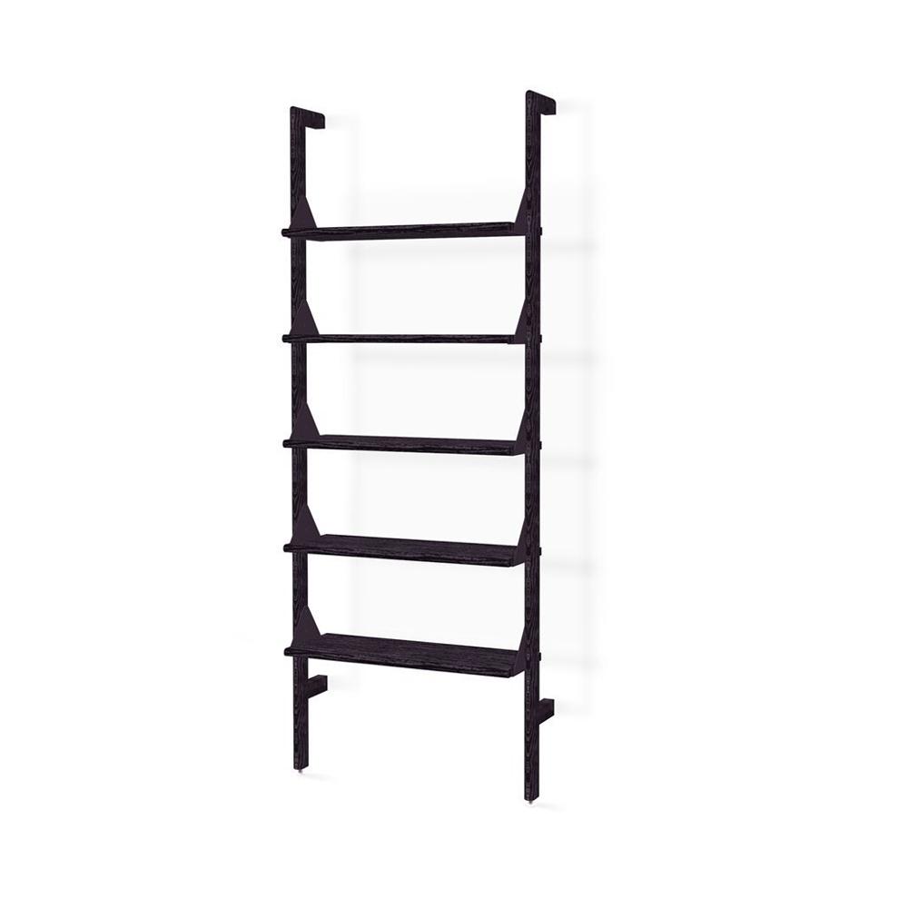 Branch-1 Shelving Unit Shelves Gus Modern Black Ash Uprights / Black Brackets / Black Ash Shevles 