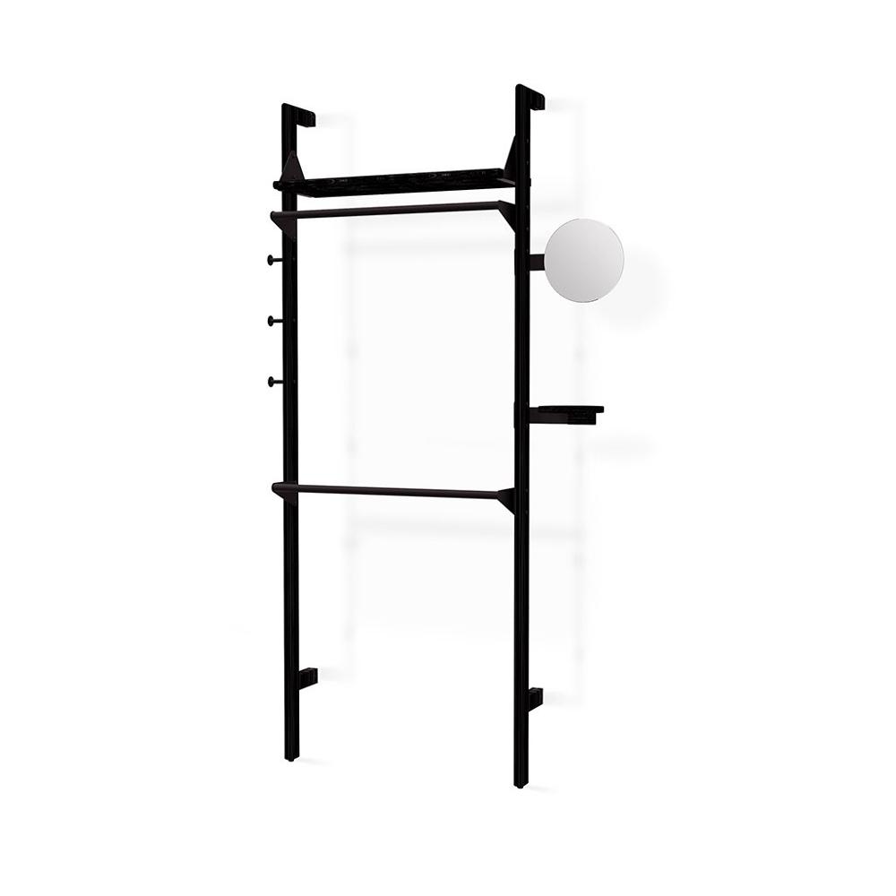 Branch-1 Wardrobe Unit Shelves Gus Modern Black Uprights / Black Brackets / Black Shevles 