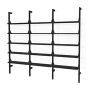 Branch-3 Shelving Unit Shelves Gus Modern Black Uprights / Black Brackets / Black Ash Shevles 