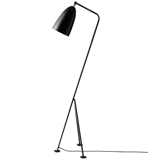 Grossman Grasshopper Floor Lamp Floor Lamps Gubi Jet Black 