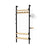 Branch-1 Entryway Unit Shelves Gus Modern Black Uprights / Black Brackets / Blonde Shelves 