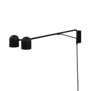 Tandem Swing Arm Lamp Wall Lights Gus Modern Black 