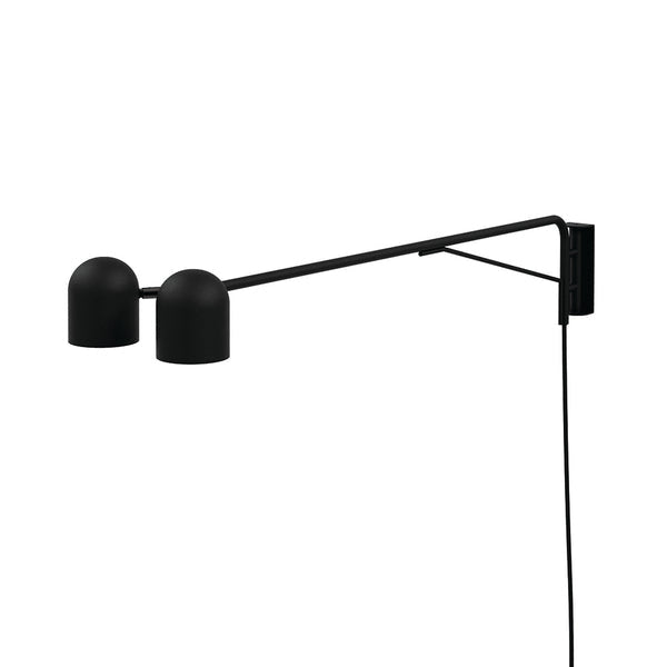 Tandem Swing Arm Lamp Wall Lights Gus Modern Black 