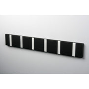 Knax Horizontal Colored Coat Hook Coat Hooks Loca 6 hooks Aluminum Soft Black