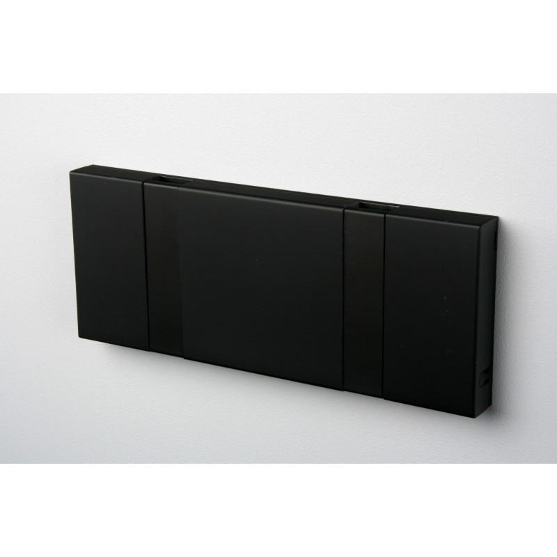 Knax Horizontal Colored Coat Hook Coat Hooks Loca 2 hooks Black Soft Black