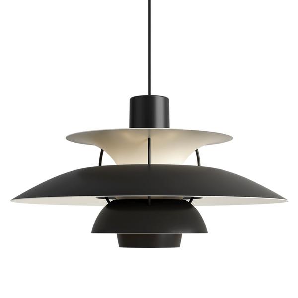 PH 5 Pendant Light hanging lamps Louis Poulsen Monochrome Black 