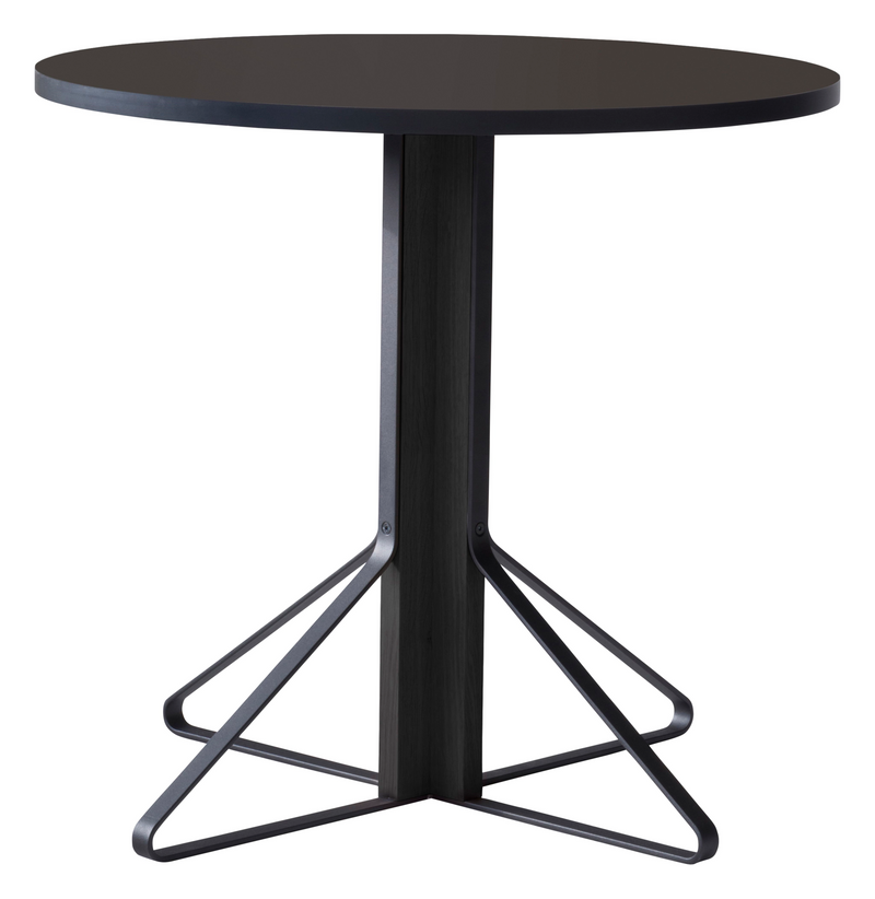 REB004 Kaari Round Dining Table Dining Tables Artek Linoleum black Oak, black lacquered 