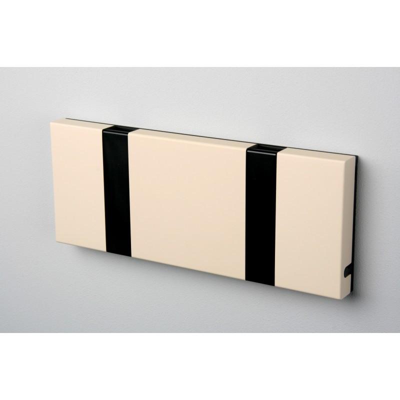 Knax Horizontal Colored Coat Hook Coat Hooks Loca 2 hooks Black Desert Sand