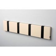 Knax Horizontal Colored Coat Hook Coat Hooks Loca 4 hooks Black Desert Sand